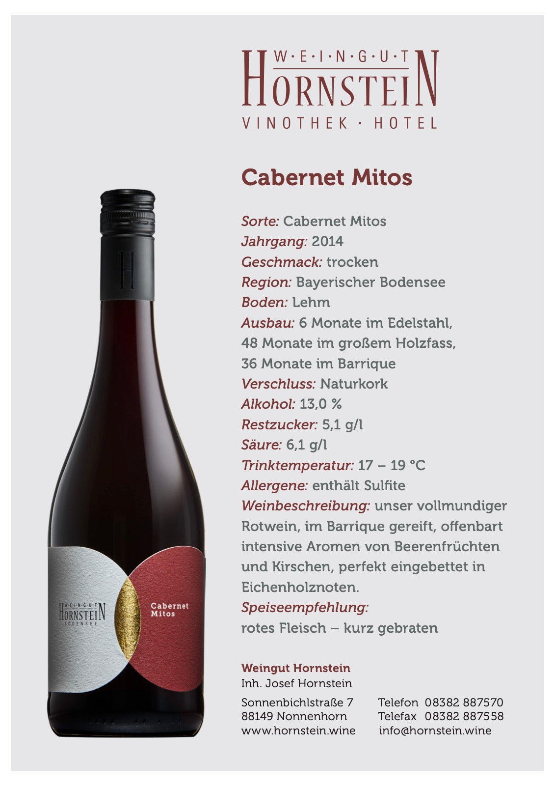 Weinexpertise 2014 | Cabernet Mitos QbA | trocken