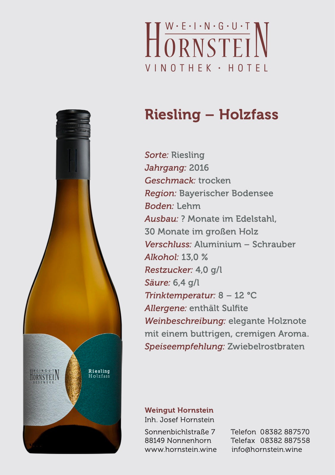 Weinexpertise 2016 | Riesling Fassgereift | trocken