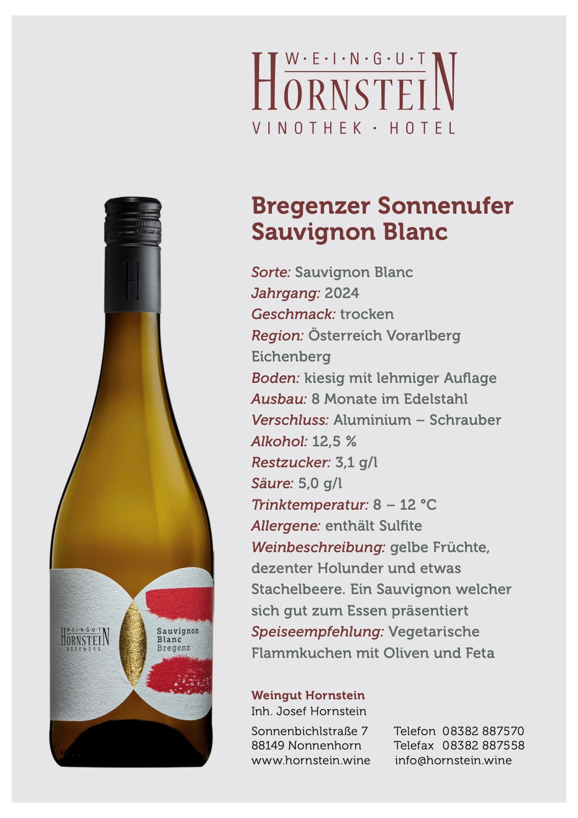 Weinexpertise 2024 | Sauvignon Blanc Bregenz |