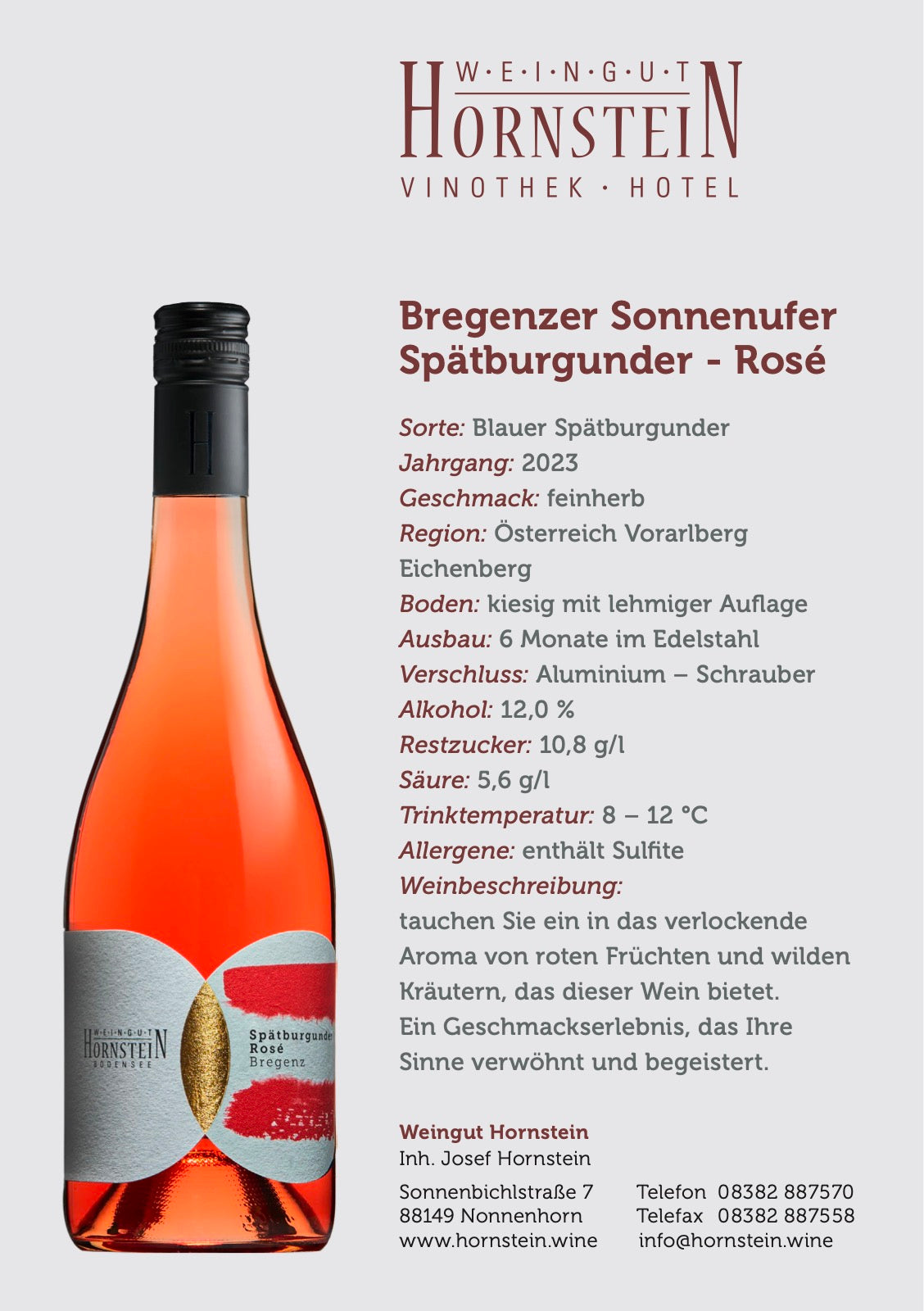 Weinexpertise 2024 | Spätburgunder Rosé - Bregenz | trocken
