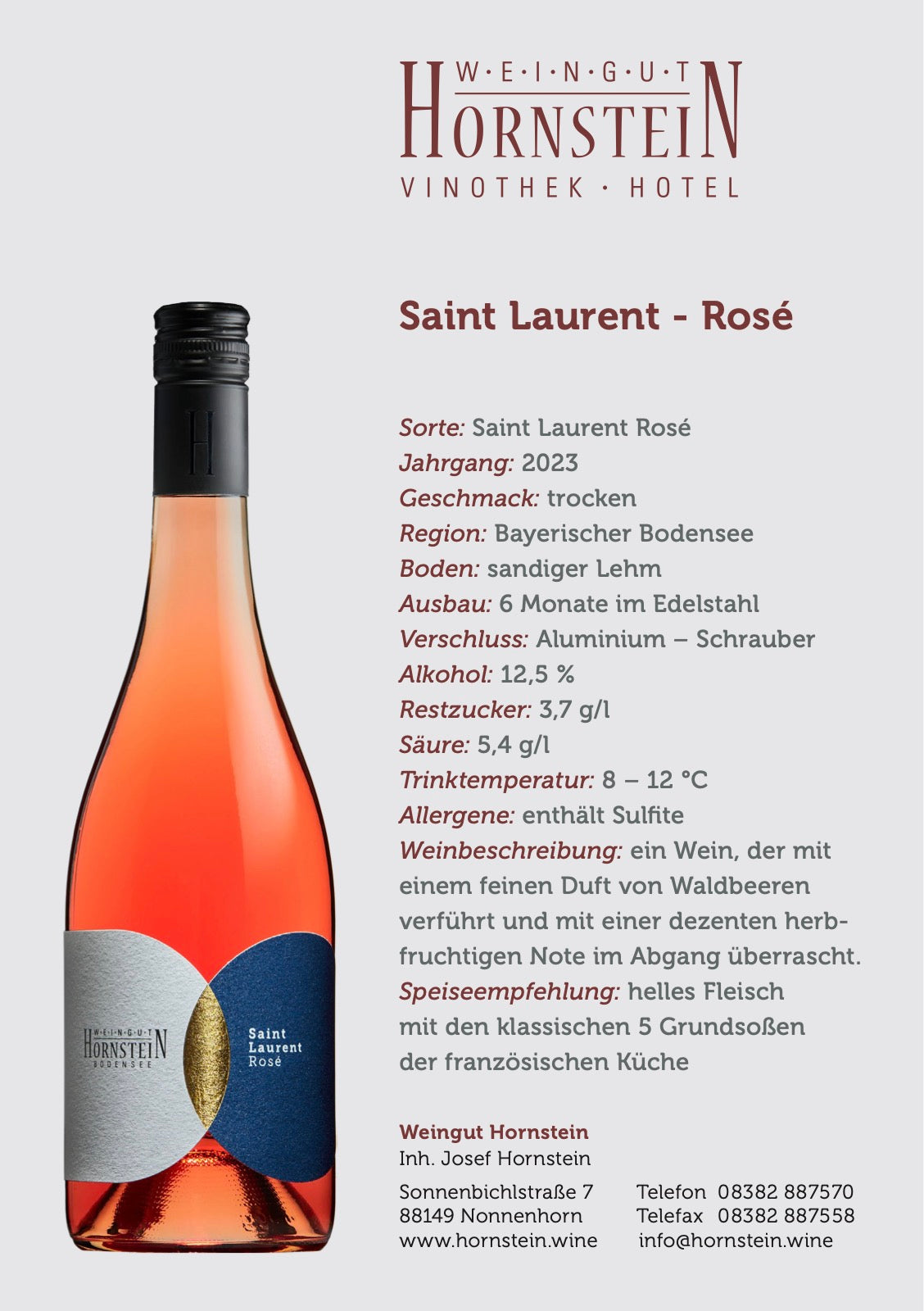 Weinexpertise 2023 | Saint Laurent Rosé | dry 