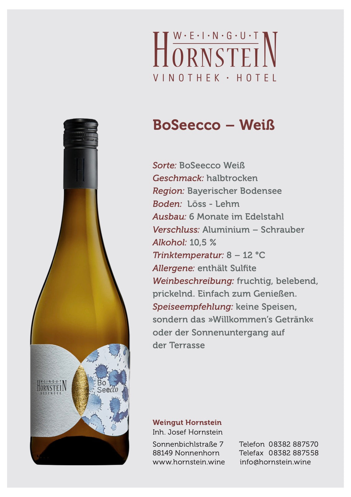 Weinexpertise BoSeecco Weiß