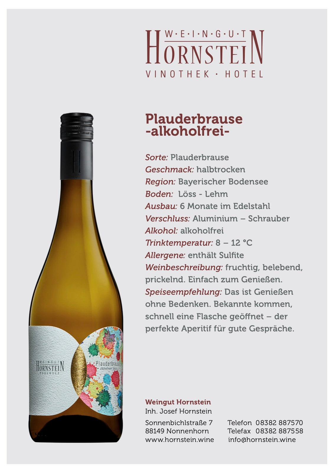 Weinexpertise Plauderbrause | alkoholfrei